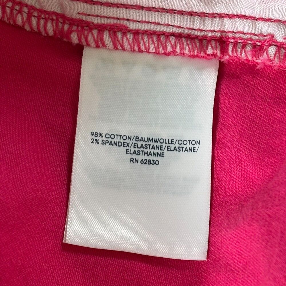 Lands’ End Women’s Shorts 16W Hot Pink Cotton Stretch Pull On Chino Mid Rise - Picture 5 of 6